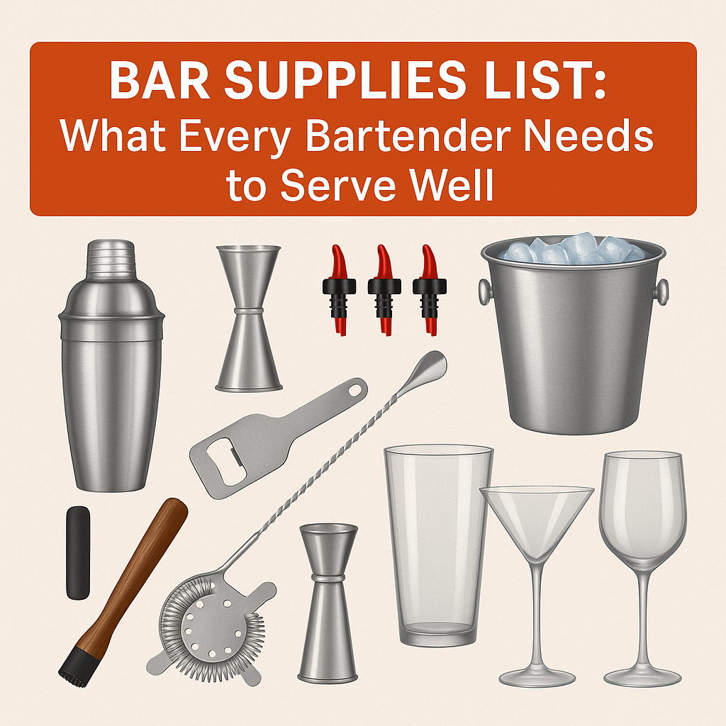 Bar Supplies List What Every Bartender Needs to Serve Well