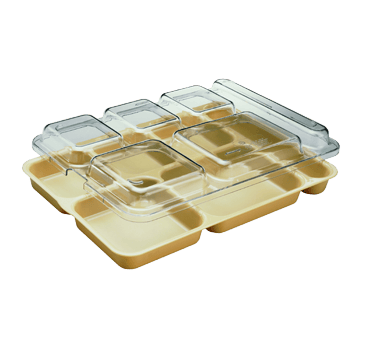 Cambro 10146DCWC135 Tray Lid for 6-Compartment Camwear Separator Tray 10-1/4 x 14-1/4 Inches Clear | Denson CFE