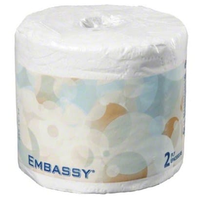 Kruger 05780 Embassy 2-Ply Bath Tissue 4.2x4.0 - 500 Sheets, 80 / CS | Denson CFE