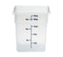 Cambro 18SFSP148 White CamSquare 18 Qt Square Food Storage Container with Handles | Denson CFE