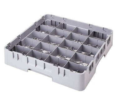 Cambro 20C258151 Camrack Cup Rack, Full Size, 19.75 x 19.75 x 4 inches, 20 Compartments, Soft Gray | Denson CFE