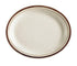 Royal Industries ROY CH P 14 Platter, 13-1/4" dia, Deep, Oval, Narrow Brown Rim, Speckle | Denson CFE
