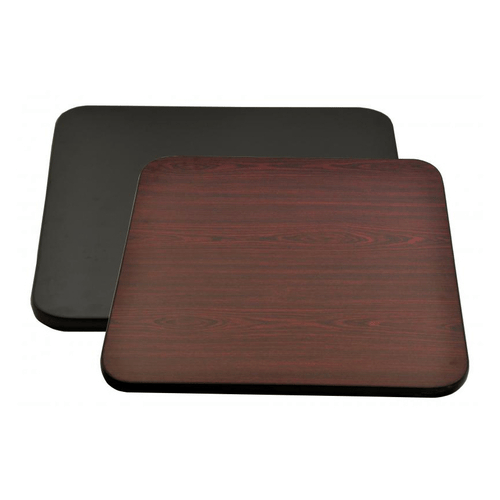 Omcan 43172 30″ x 30″ x 1″ Mahogany/Black Square Table Top | Denson CFE