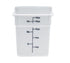 Cambro 8SFSP148 CamSquare Food Container, 8 qt., 8-3/8"L x 8-3/8"W x 9-1/8"H, Red Graduation, Polyethylene | Denson CFE