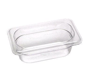 Cambro 92CW135 2-1/2" Deep Clear Polycarbonate 1/9 Size Camwear Food Pan - 0.6 Quart Capacity | Denson CFE