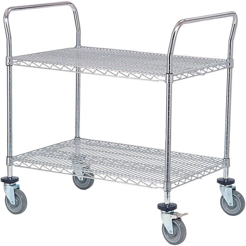 Nexel AH24C Chrome Utility Cart Handle 24 inch (Priced Each, In a Package of 2) | Denson CFE