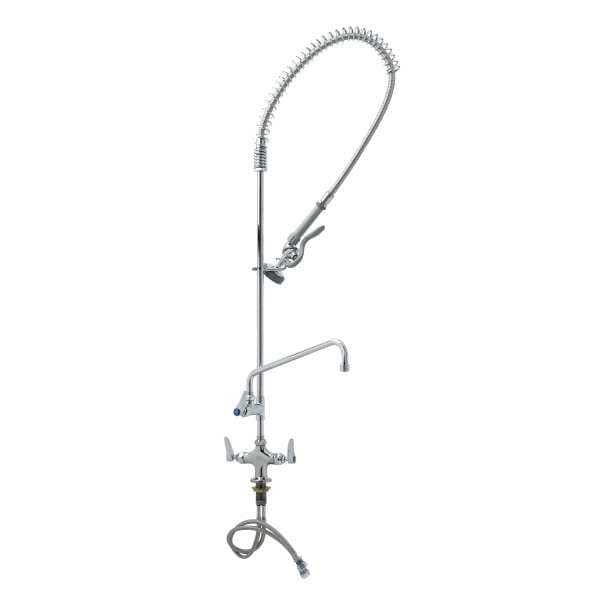 T&S B-0113-ADF12-B Deck Mount Pre Rinse Unit w/ 44" Hose & 12" Add On Faucet