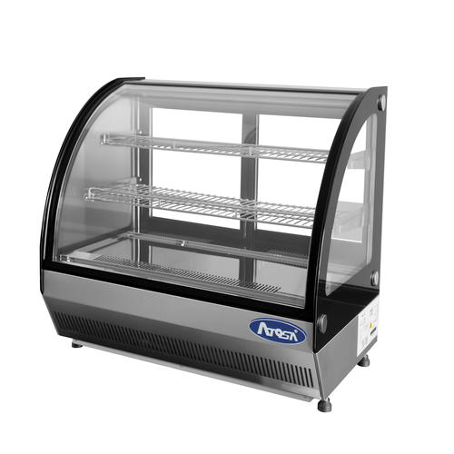 Atosa CRDC-35 Countertop Curved Glass Refrigerated Display Case 27 Inches | Denson CFE