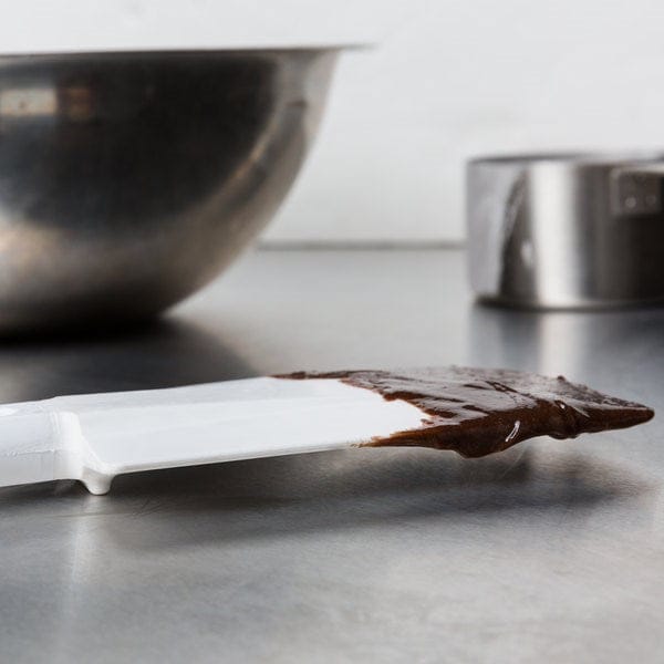 Rubbermaid FG1905000000 13 1/2" Scraper Spatula - White, Dishwasher Safe, Clean-Rest Feature | Denson CFE