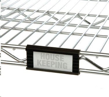 Focus FSHELF3B 3" Plastic Shelf Label, Black - Pack of 4 | Denson CFE