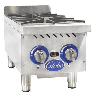 Globe GHP12G 12" Stainless Steel Countertop Gas Hot Plate - 44,000 BTU