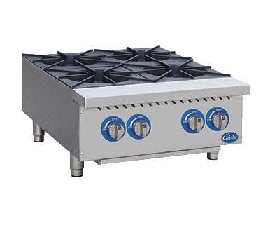 Globe GHP24G 24" Stainless Steel Countertop Gas Hot Plate - 88,000 BTU