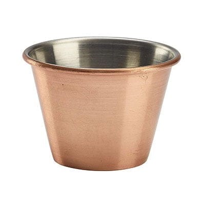 Ramekin, 2-1/2 oz., 2-3/8" dia. x 1-3/4"H, round, stainless steel, copper finish, Genware London, GW Copper