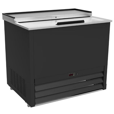 IKON IGC36 1 Section Glass Chiller, Black, 115v