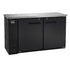 Kelvinator Commercial KCBB60SB-HC 60 7/8" Bar Refrigerator - 2 Swinging Solid Doors, Black, 115