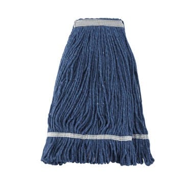 Winco MOP-24 – 24 oz Looped-End Wet Mop Head, Poly/Cotton Blend, Blue | Denson CFE