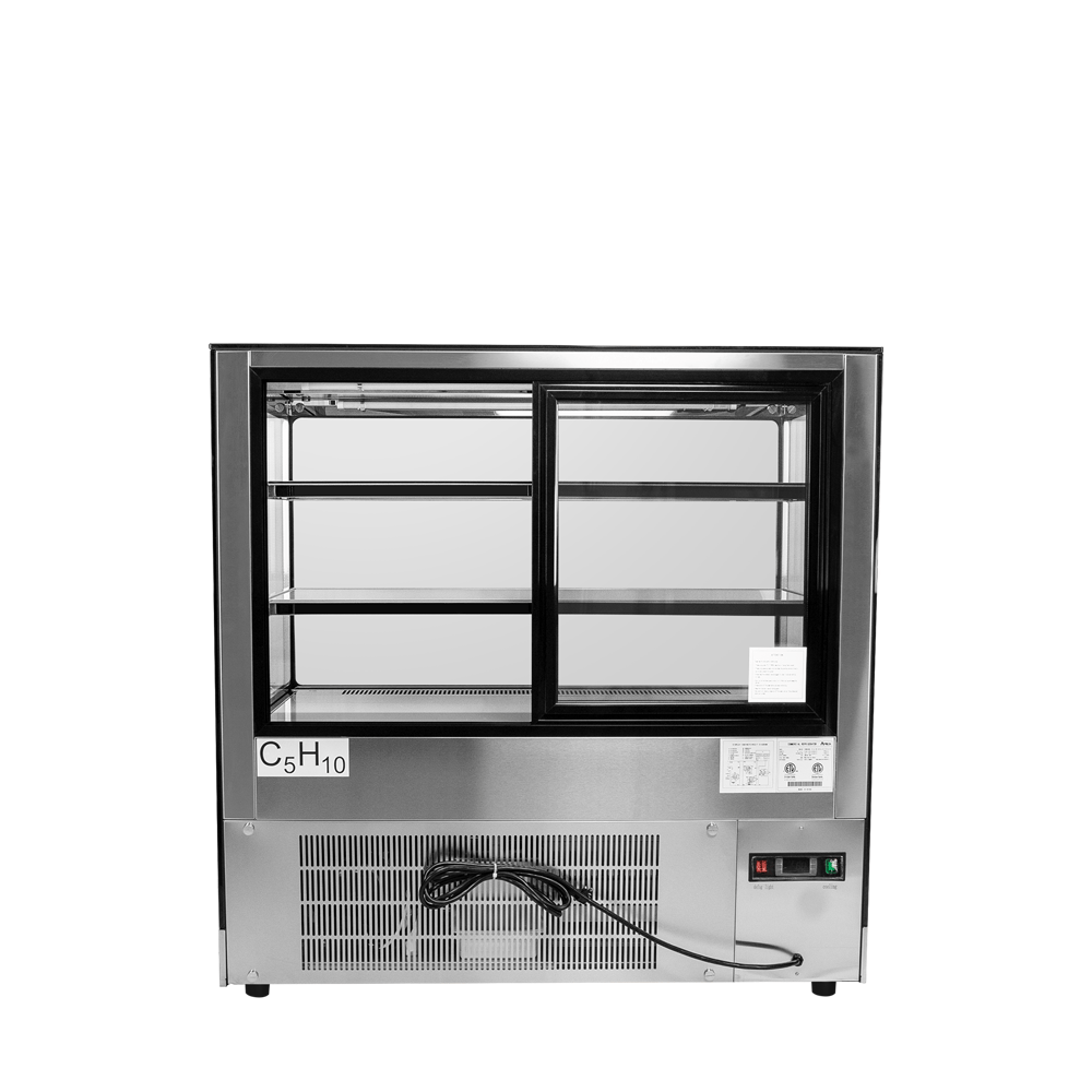Atosa RDCS-48 Square Glass 2 Tier Refrigerated Pastry Display Case | Denson CFE