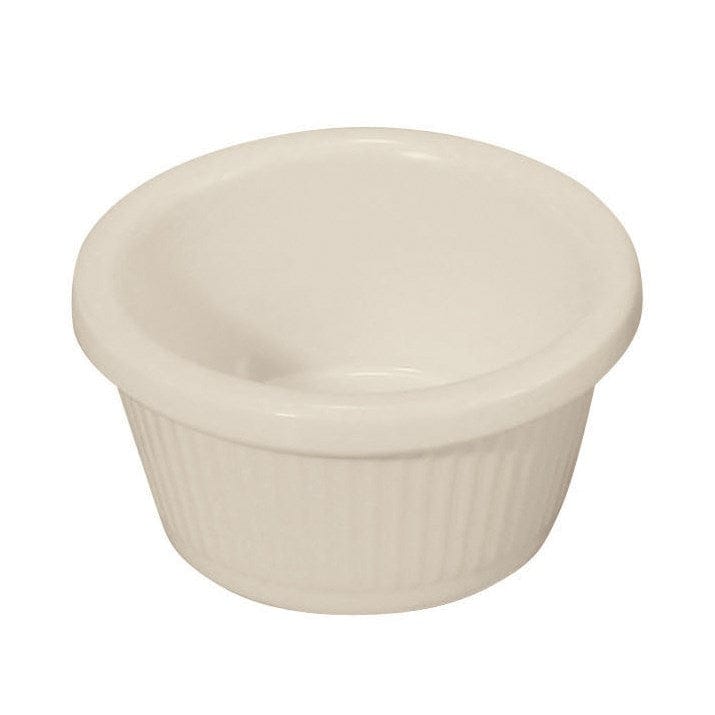 Winco RFM-2B Fluted Bone Melamine Ramekin 2 Ounce | Denson CFE