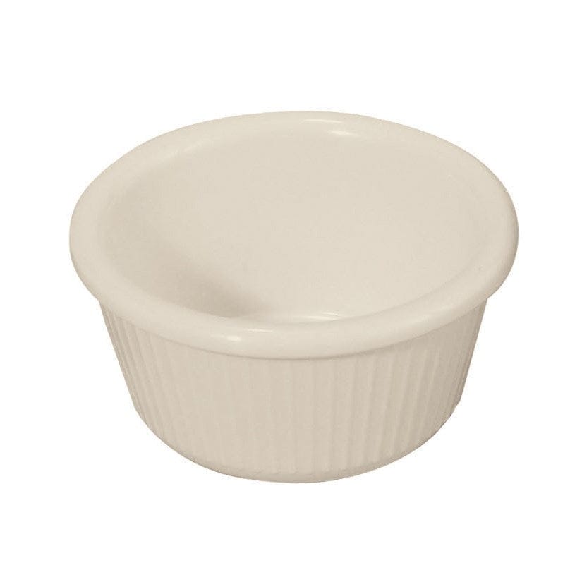 Winco RFM-3B Fluted 3 Ounce Ramekin in Bone | Denson CFE