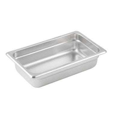 Winco SPJL402 Quarter Size Stainless Steel Steam Table Pan 2.5 Inch Deep | Denson CFE