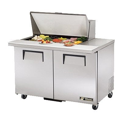 True TSSU-48-15M-B-HC – 48-3/8” Mega-Top Two Door Sandwich / Salad Food Prep Table Refrigerator with 15 Food Pans and Hydrocarbon Refrigerant | Denson CFE