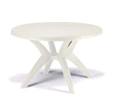Ibiza Outdoor Table, 46" round, with umbrella hole, UV resi