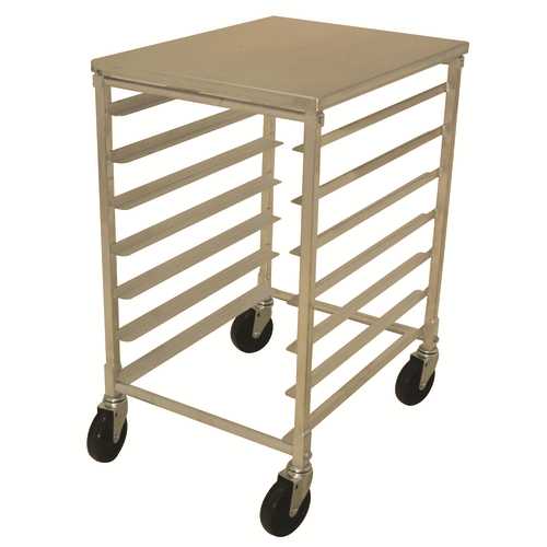 Advance Tabco Smallwares Each Advance Tabco PR7-4KT 7 Pan End Load Half Height Bun / Sheet Pan Rack with Removable Top - Unassembled