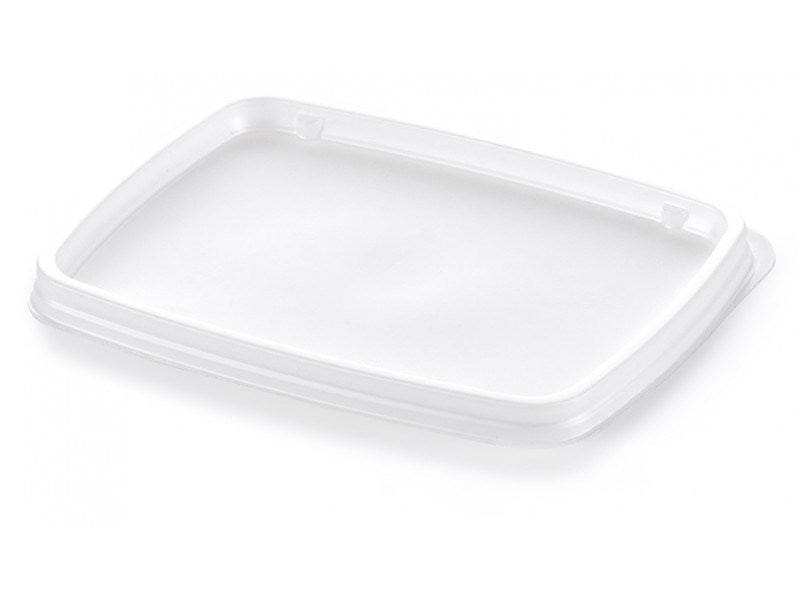 Aladdin Temp-Rite Canada Inc. Food Service Supplies Case Aladdin Temp-Rite B21A Disposable Non-Vented Rectangular Lid for 8 oz Soup Bowl, White (3000/Case) | Denson CFE