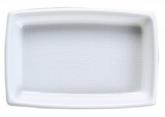 Aladdin Temp-Rite Canada Inc. Food Service Supplies Each Aladdin A01A Disposable Entrée Dish, 12 oz., Rectangular, Opaque White - 2,000 per Case | Denson CFE