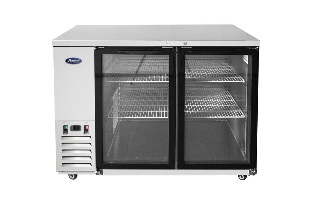 Atosa Bar Refrigeration Each Atosa MBB48GGR Stainless Steel Glass Door Back Bar Cooler 48" | Denson CFE