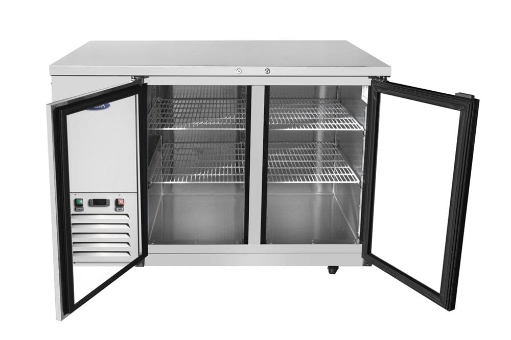 Atosa Bar Refrigeration Each Atosa MBB48GGR Stainless Steel Glass Door Back Bar Cooler 48" | Denson CFE