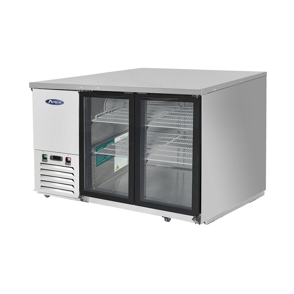 Atosa Bar Refrigeration Each Atosa MBB59GGR Glass Door Stainless Steel Back Bar Cooler, 59" | Denson CFE
