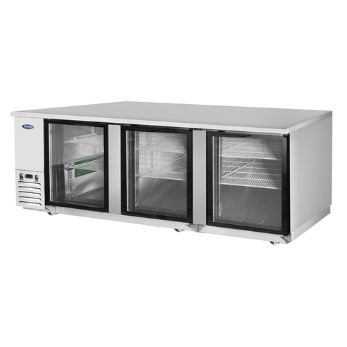 Atosa Bar Refrigeration Each Atosa MBB90GGR Back Bar Cooler Three-Section 89" | Denson CFE
