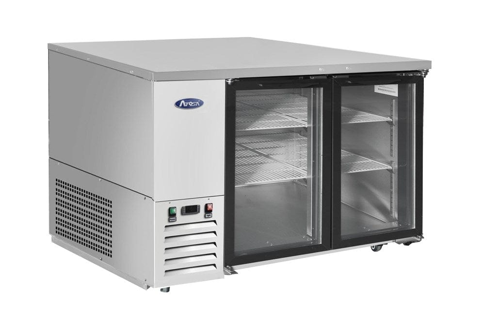 Atosa Catering Equipment Bar Refrigeration Each Atosa MBB48GGR Stainless Steel Glass Door Back Bar Cooler 48" | Denson CFE