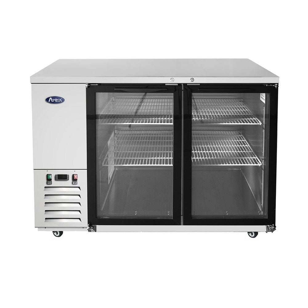 Atosa Catering Equipment Bar Refrigeration Each Atosa MBB59GGR Glass Door Stainless Steel Back Bar Cooler, 59" | Denson CFE