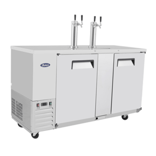 Atosa Catering Equipment Bar Refrigeration Each Atosa MKC68GR Dual Faucet Tower Keg Cooler, 68"