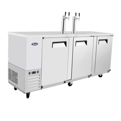 Atosa Catering Equipment Bar Refrigeration Each Atosa MKC90GR Dual Faucet Tower Keg Cooler, 90"