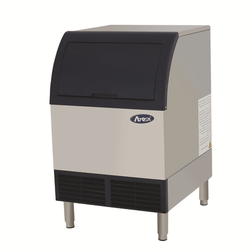 Atosa Catering Equipment Commercial Ice Equipment and Supplies Each Atosa YR280-AP-161 Air Cooled Cube Style Ice Maker With Bin Stainless Steel 283 Pounds per 24 Hours