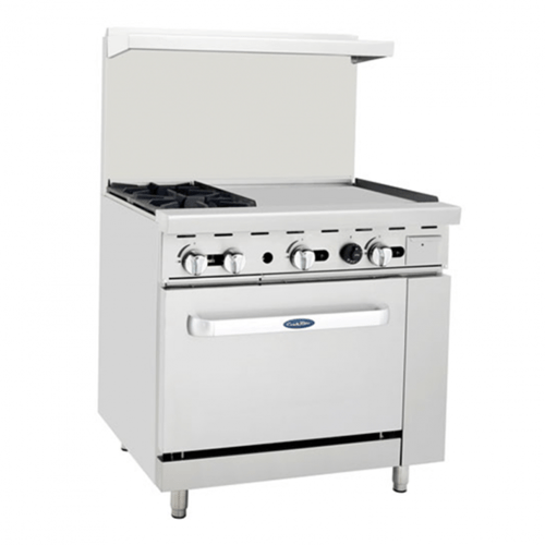 Atosa Catering Equipment Commercial Restaurant Ranges Each Atosa AGR-2B24GR-NG CookRite Range Natural Gas 36"W X 31"D X 57-3/8"H