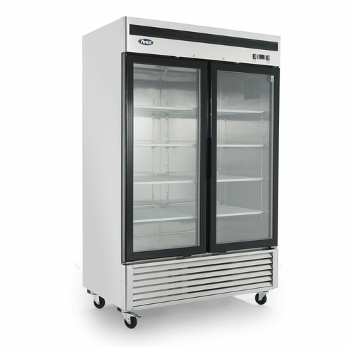 Atosa Catering Equipment Merchandising and Display Refrigeration Each Atosa MCF8707GR Refrigerator Merchandiser Two-section 54-2/5"W X 31-7/10"D X 83-1/10"H