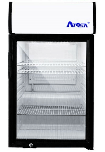 Atosa Catering Equipment Reach-In Refrigerators and Freezers Each Atosa CTD-3S Countertop Glass Door Merchandiser with Display Panel 18" | Denson CFE