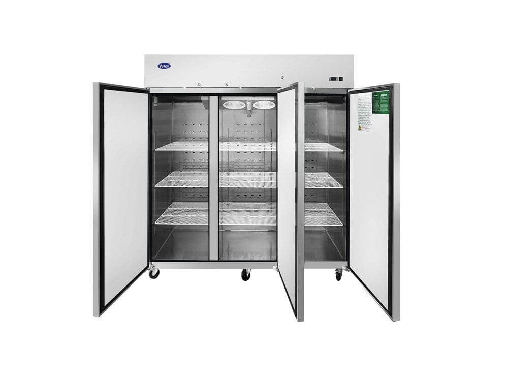 Atosa Catering Equipment Reach-In Refrigerators and Freezers Each Atosa MBF8003GR Top Mount Reach-In Three Door Freezer 78" | Denson CFE