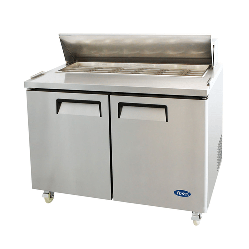 Atosa Catering Equipment Refrigerated Prep Tables Each Atosa MCF8733GR Refrigerator Merchandiser Two-section 39-2/5"W X 31-1/2"D X 81-1/5"H