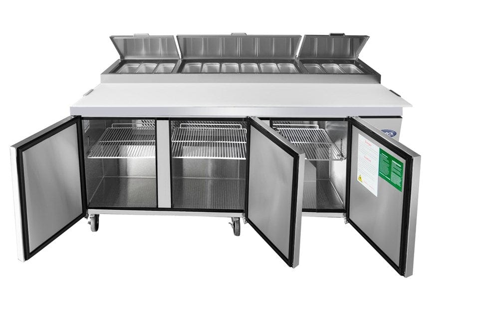 Atosa Catering Equipment Refrigerated Prep Tables Each Atosa MPF8203 93" 12 Pan Pizza Prep Table | Denson CFE