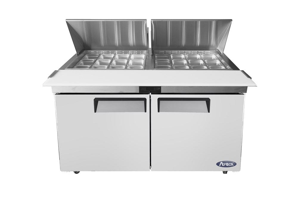 Atosa Catering Equipment Refrigerated Prep Tables Each Atosa MSF8307 60" Mega Top 2-Door Sandwich Prep Table | Denson CFE