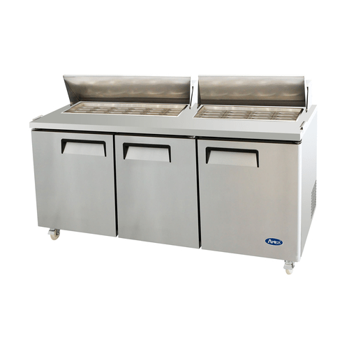 Atosa Catering Equipment Refrigerated Prep Tables Each Atosa MSF8308GR Mega Top Refrigerated Sandwich Prep Table 72"