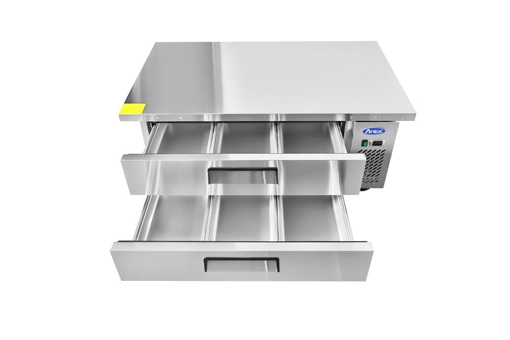 Atosa Commercial Chef Bases Each Atosa MGF8452GR 2-Drawer Chef Base with Extended Top 60" | Denson CFE