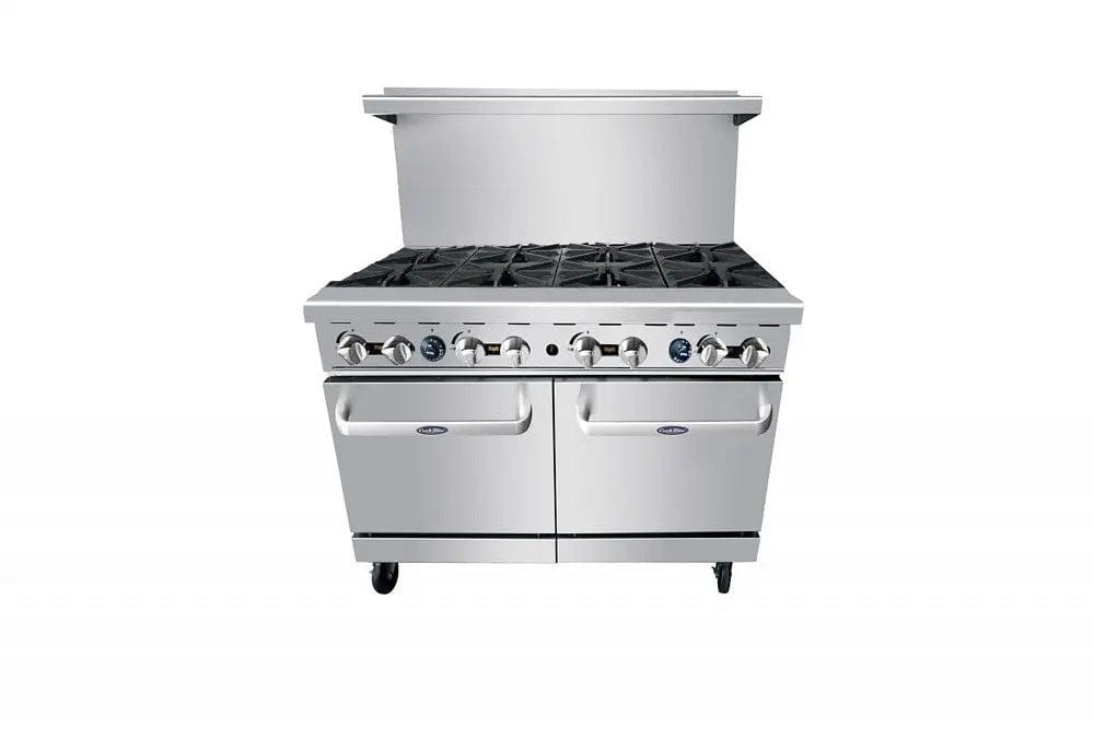 Atosa Commercial Restaurant Ranges Each Atosa AGR-8B 48" Gas Range Eight Open Burners with Two 20 Inch Wide Ovens | Denson CFE