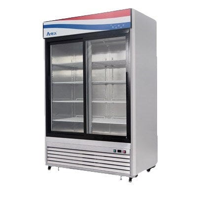 Atosa Reach-In Refrigerators and Freezers Each Atosa MCF8709 - 54" Glass Door Refrigerator - 2 Sliding Doors | Denson CFE
