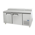 Atosa Refrigerated Prep Tables Each Atosa MPF8202GR Refrigerated Pizza Prep Table, Two-Section, 67"W x 33-1/10"D x 44"H | Denson CFE